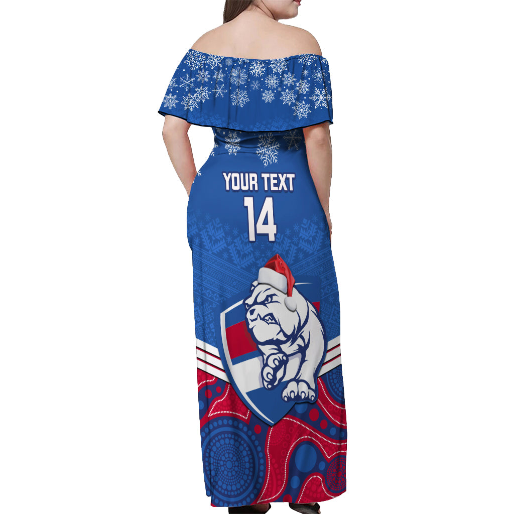 custom-bulldogs-football-christmas-off-shoulder-maxi-dress-merry-xmas-2023-mix-aboriginal-art