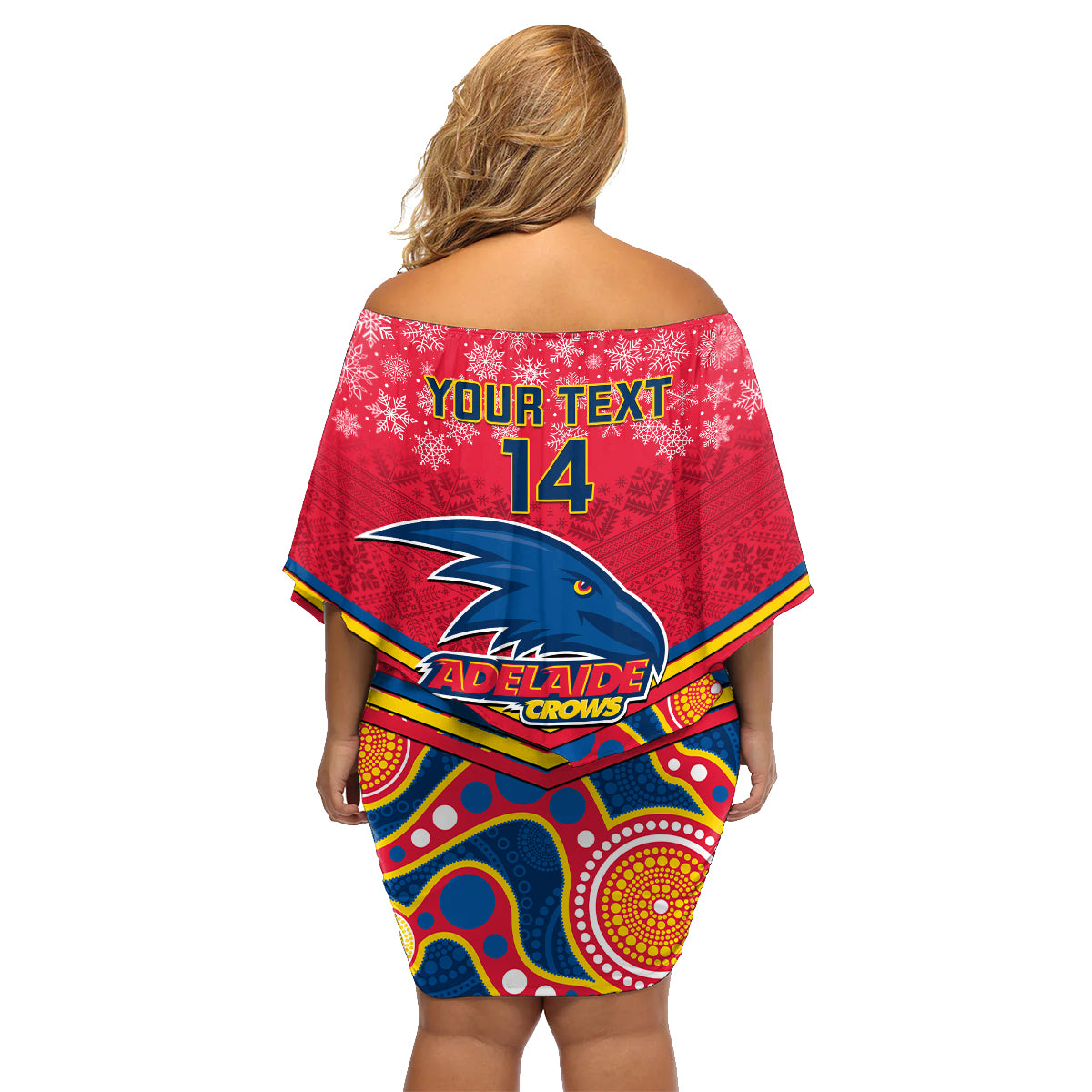 custom-adelaide-crows-football-christmas-family-matching-off-shoulder-short-dress-and-hawaiian-shirt-merry-xmas-2023-mix-aboriginal-art