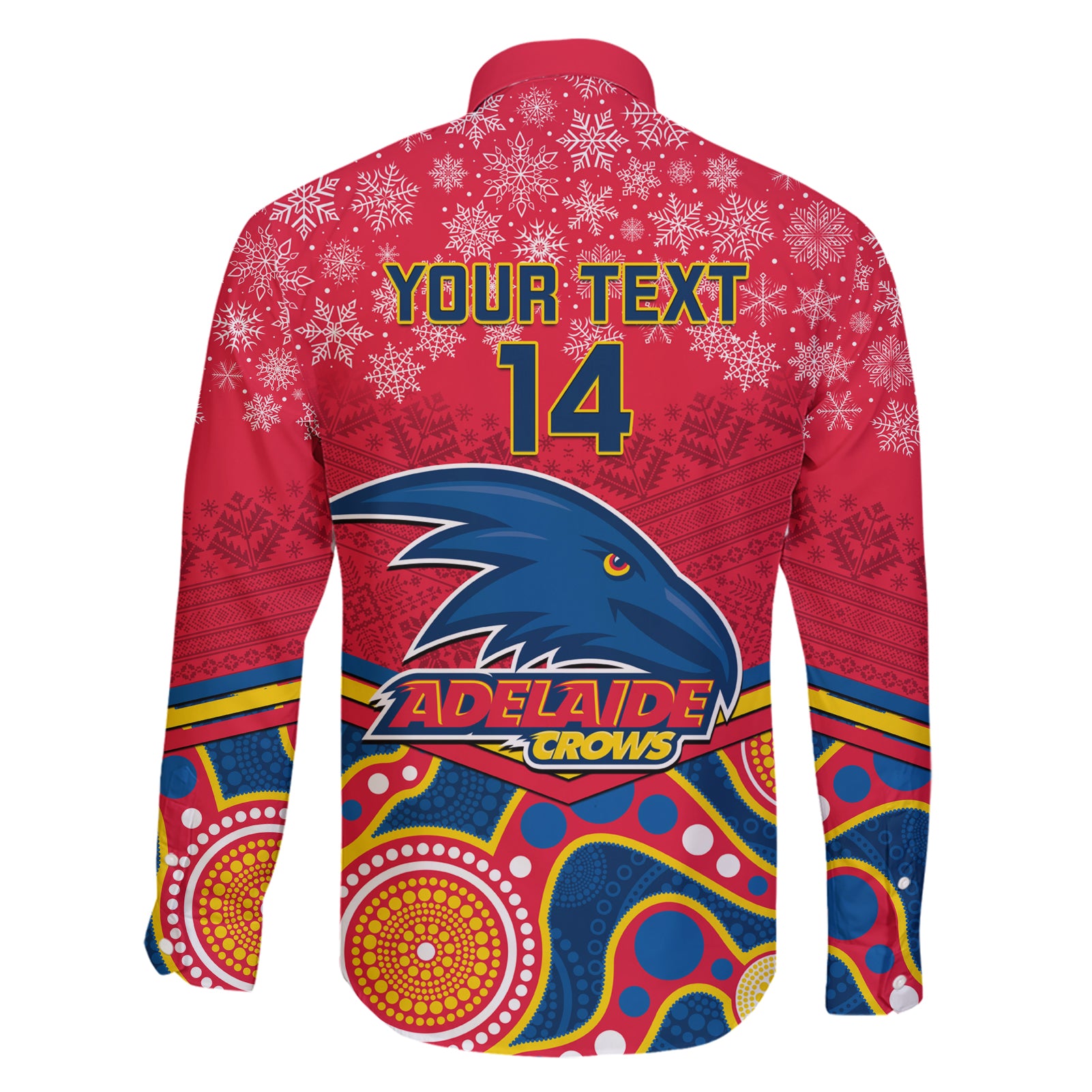 custom-adelaide-crows-football-christmas-family-matching-short-sleeve-bodycon-dress-and-hawaiian-shirt-merry-xmas-2023-mix-aboriginal-art