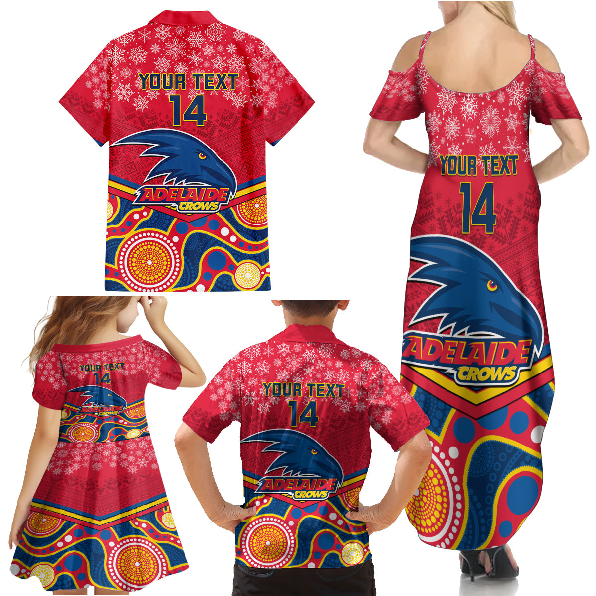 custom-adelaide-crows-football-christmas-family-matching-summer-maxi-dress-and-hawaiian-shirt-merry-xmas-2023-mix-aboriginal-art