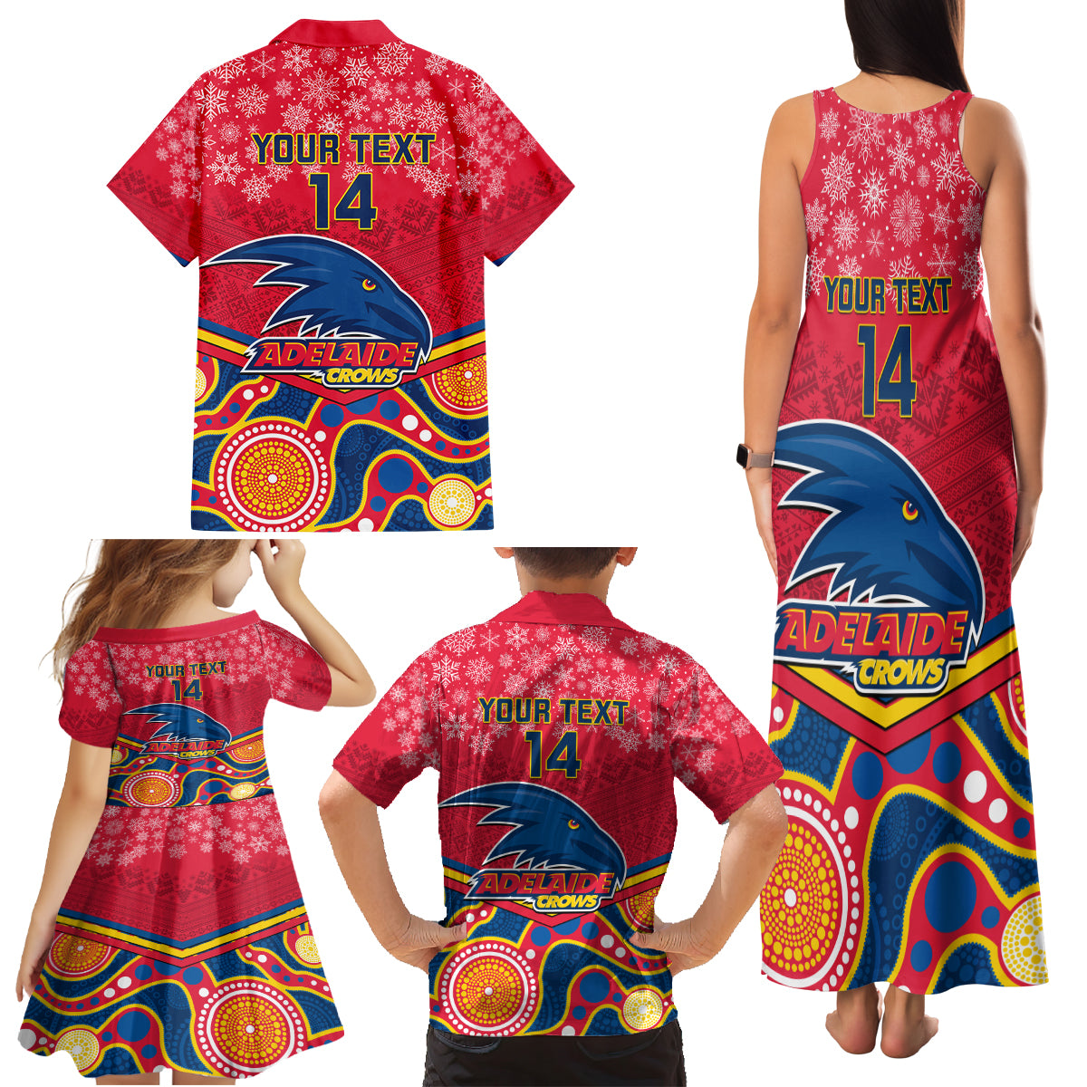 custom-adelaide-crows-football-christmas-family-matching-tank-maxi-dress-and-hawaiian-shirt-merry-xmas-2023-mix-aboriginal-art