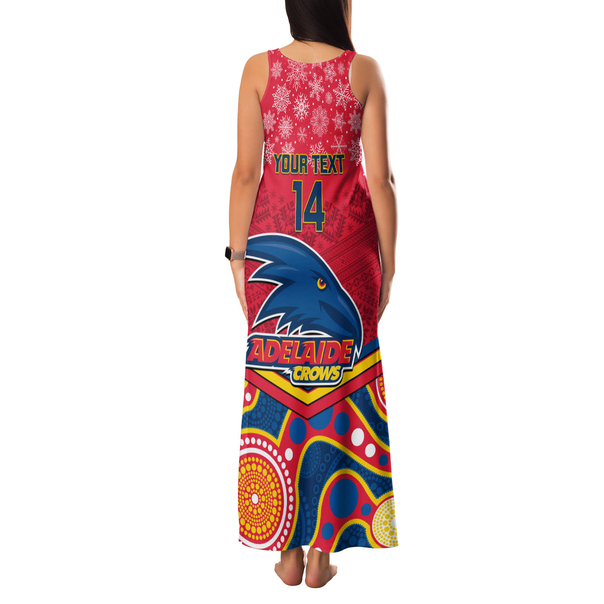 custom-adelaide-crows-football-christmas-family-matching-tank-maxi-dress-and-hawaiian-shirt-merry-xmas-2023-mix-aboriginal-art