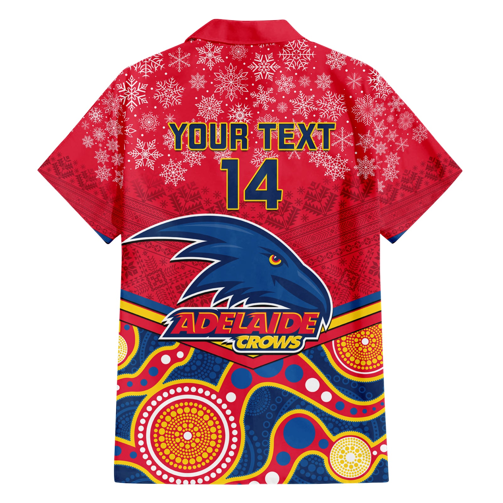 Custom Adelaide Crows Football Christmas Hawaiian Shirt Merry Xmas 2023 Mix Aboriginal Art - Vibe Hoodie Shop