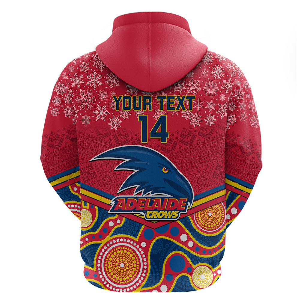 Custom Adelaide Crows Football Christmas Hoodie Merry Xmas 2023 Mix Aboriginal Art - Vibe Hoodie Shop