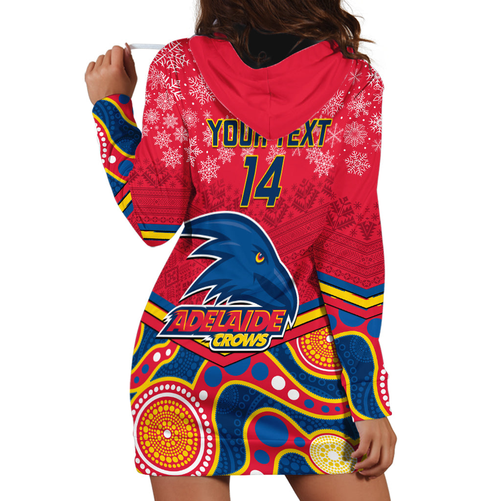 Custom Adelaide Crows Football Christmas Hoodie Dress Merry Xmas 2023 Mix Aboriginal Art - Vibe Hoodie Shop