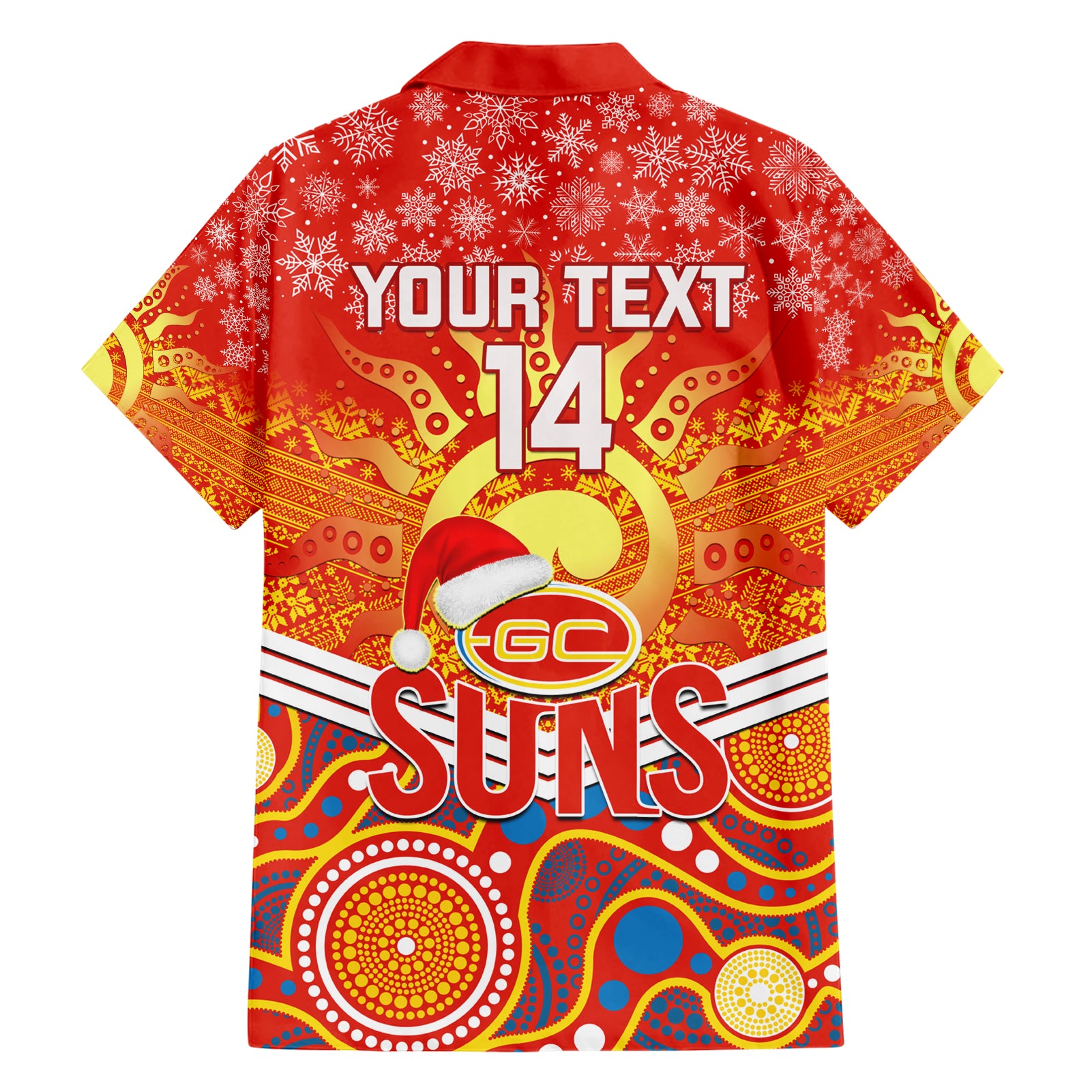 Custom Suns Football Christmas Hawaiian Shirt Merry Xmas 2023 Mix Aboriginal Art - Vibe Hoodie Shop