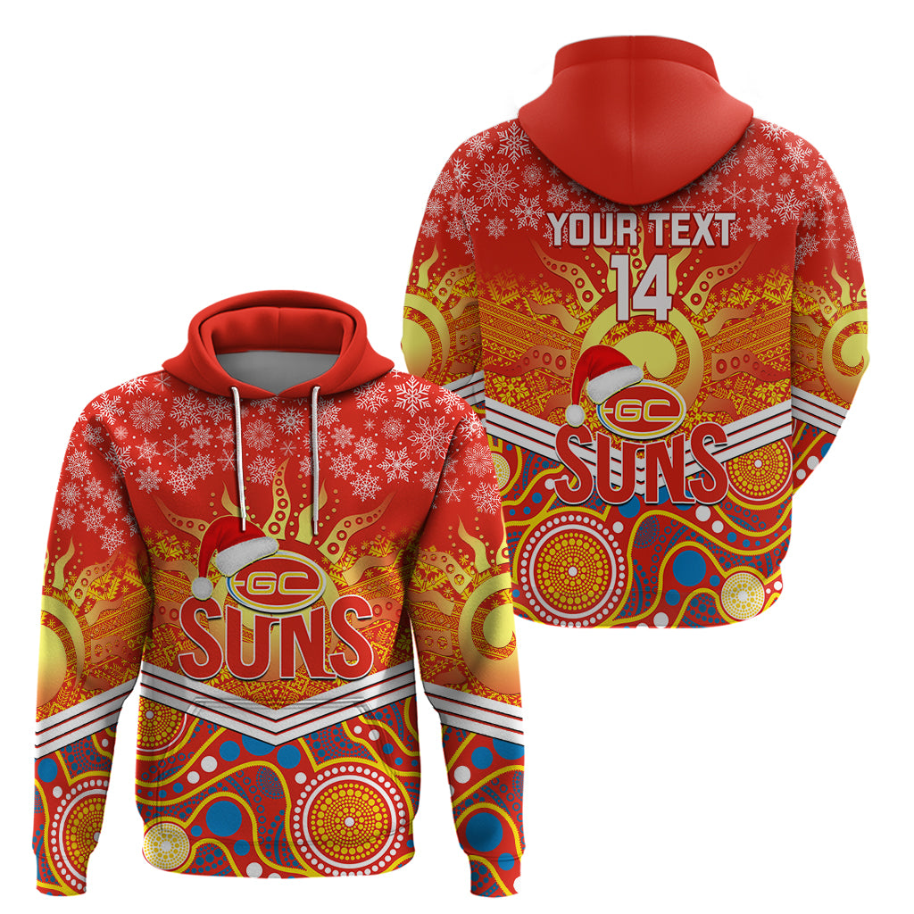 Custom Suns Football Christmas Hoodie Merry Xmas 2023 Mix Aboriginal Art - Vibe Hoodie Shop