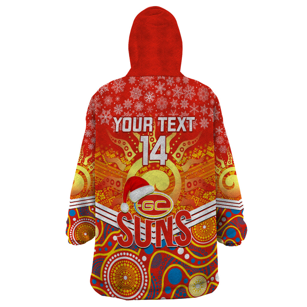 Custom Suns Football Christmas Wearable Blanket Hoodie Merry Xmas 2023 Mix Aboriginal Art - Vibe Hoodie Shop