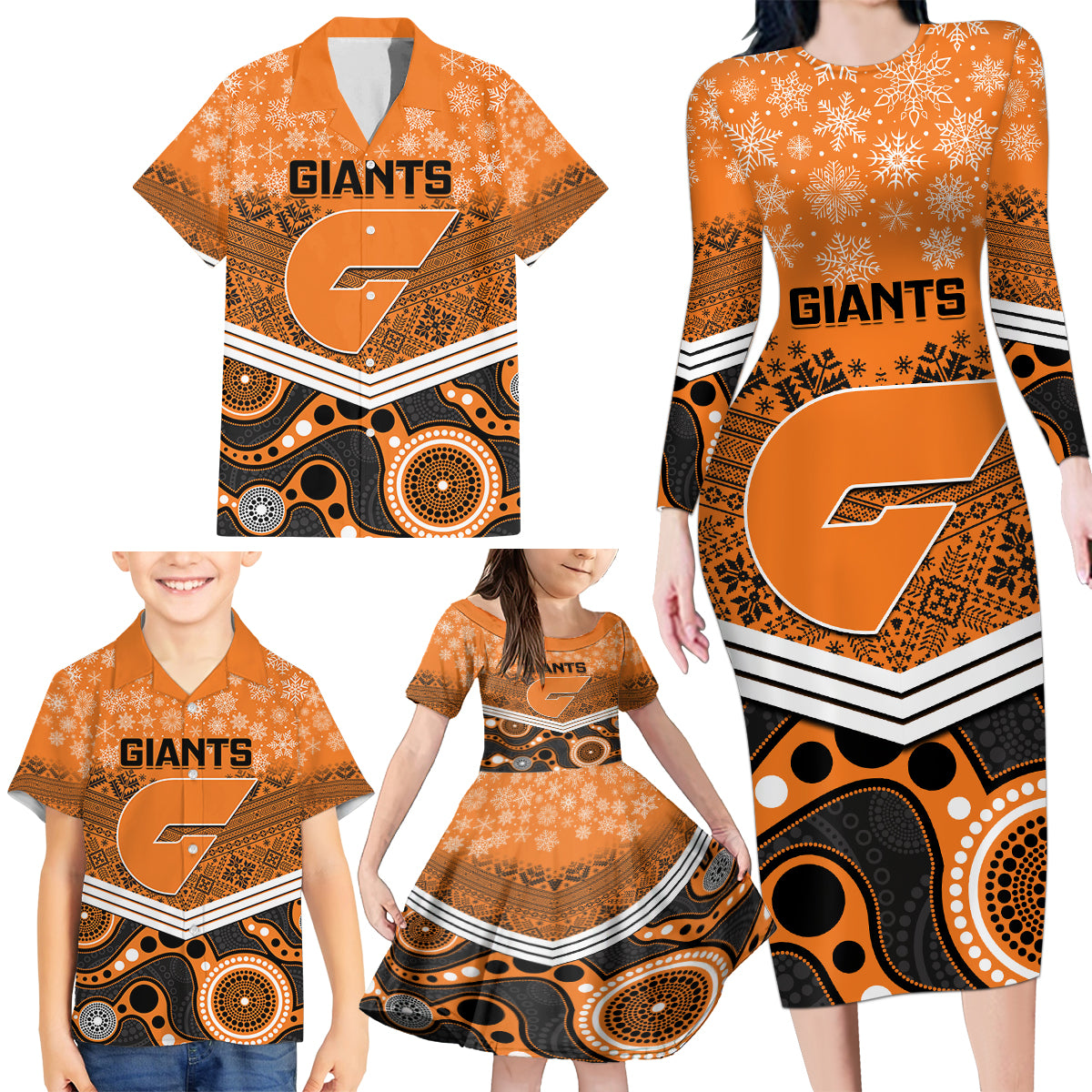 custom-giants-football-christmas-family-matching-long-sleeve-bodycon-dress-and-hawaiian-shirt-merry-xmas-2023-mix-aboriginal-art