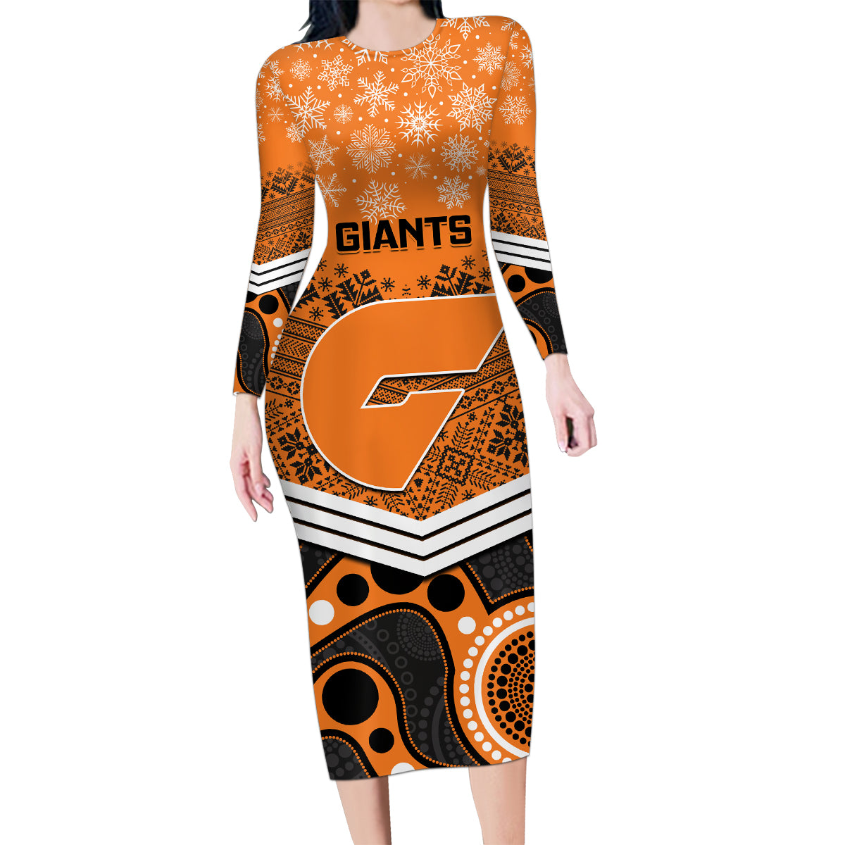 custom-giants-football-christmas-family-matching-long-sleeve-bodycon-dress-and-hawaiian-shirt-merry-xmas-2023-mix-aboriginal-art