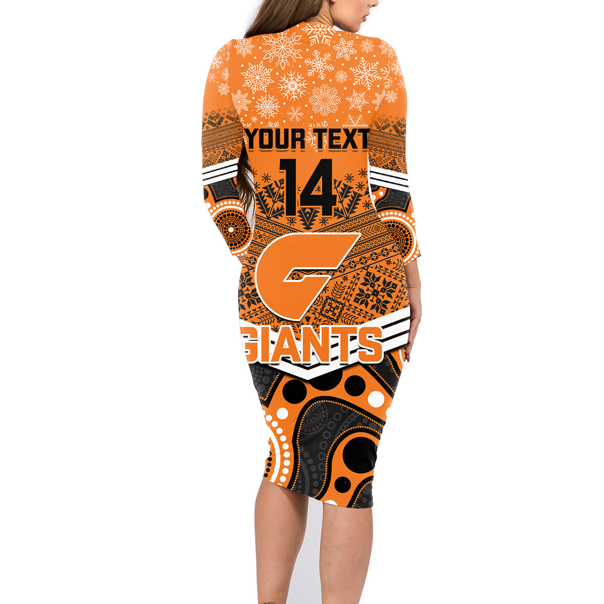 custom-giants-football-christmas-family-matching-long-sleeve-bodycon-dress-and-hawaiian-shirt-merry-xmas-2023-mix-aboriginal-art