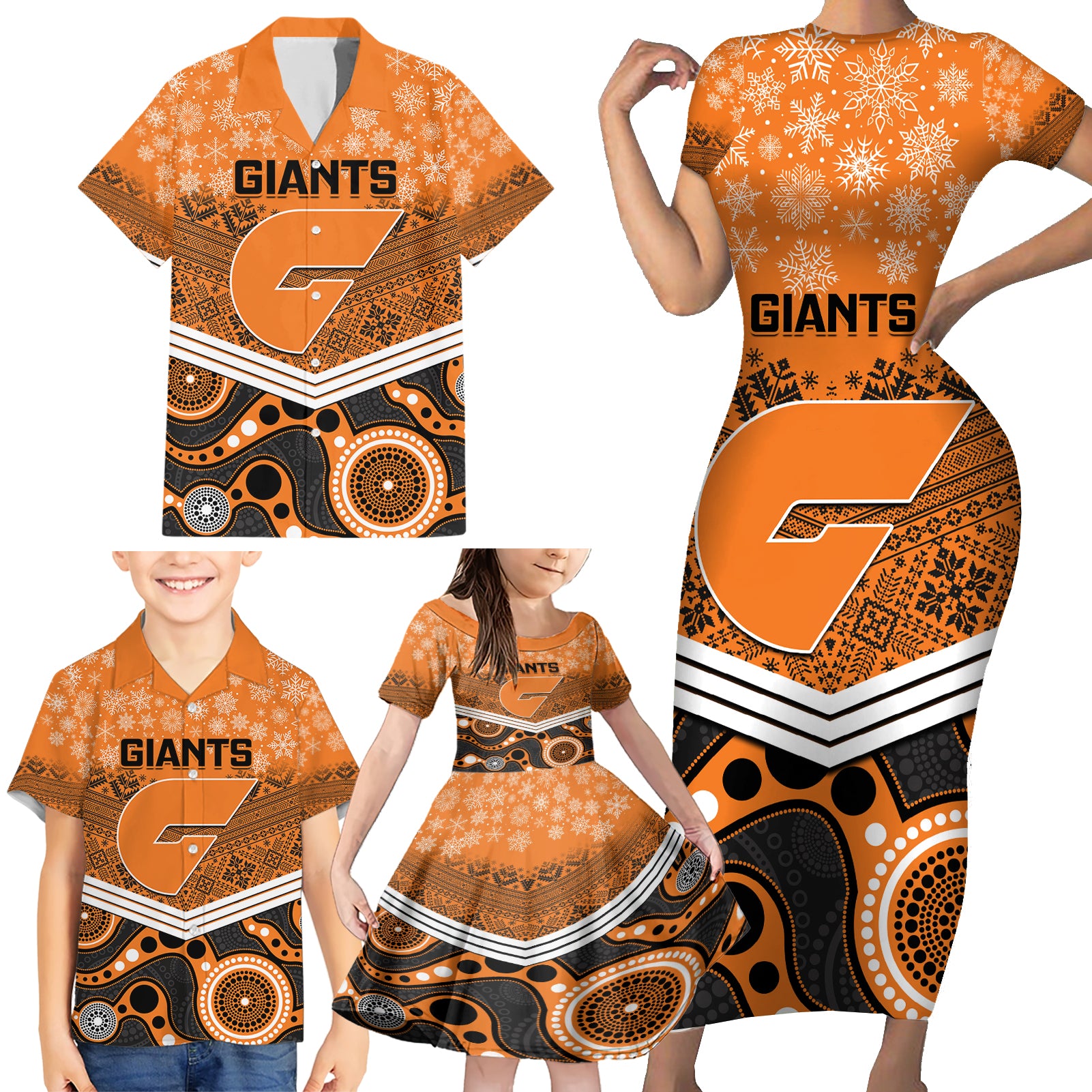 custom-giants-football-christmas-family-matching-short-sleeve-bodycon-dress-and-hawaiian-shirt-merry-xmas-2023-mix-aboriginal-art