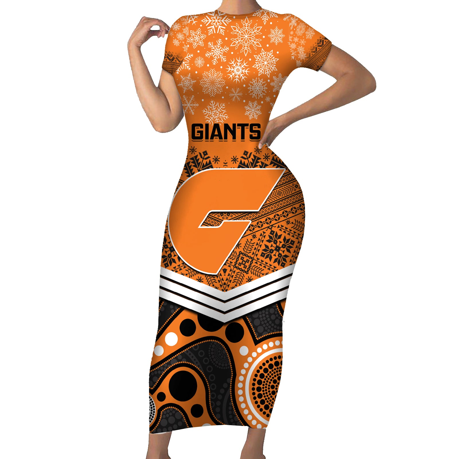 custom-giants-football-christmas-family-matching-short-sleeve-bodycon-dress-and-hawaiian-shirt-merry-xmas-2023-mix-aboriginal-art