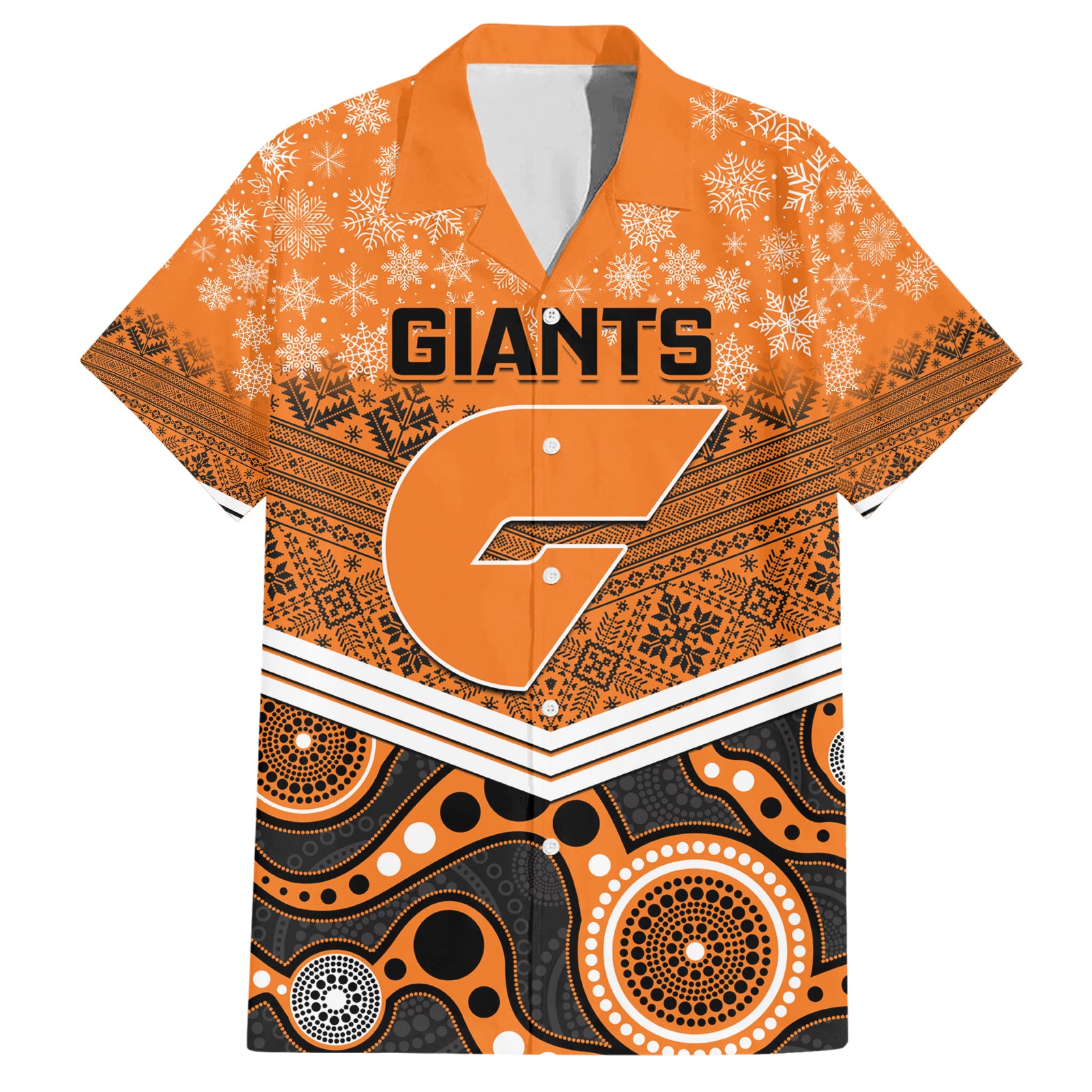 Custom Giants Football Christmas Hawaiian Shirt Merry Xmas 2023 Mix Aboriginal Art - Vibe Hoodie Shop
