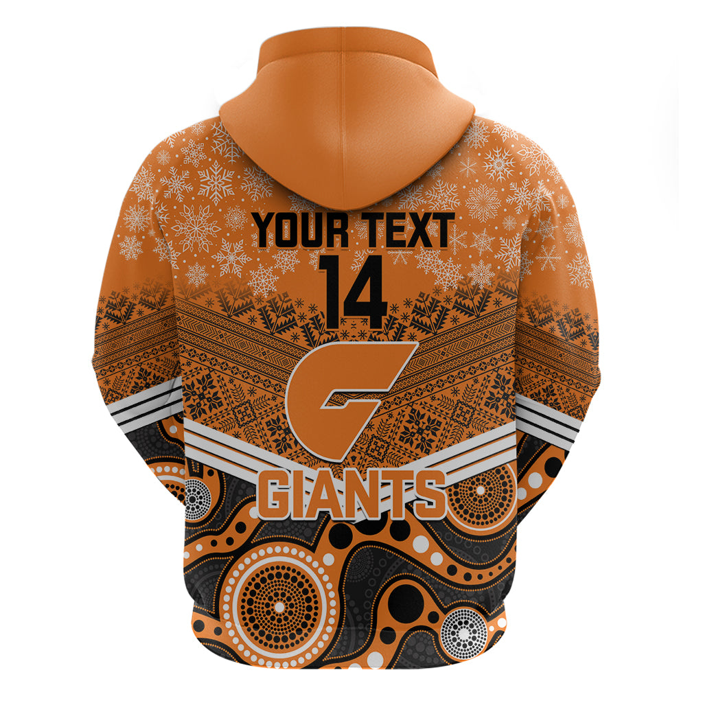 Custom Giants Football Christmas Hoodie Merry Xmas 2023 Mix Aboriginal Art - Vibe Hoodie Shop