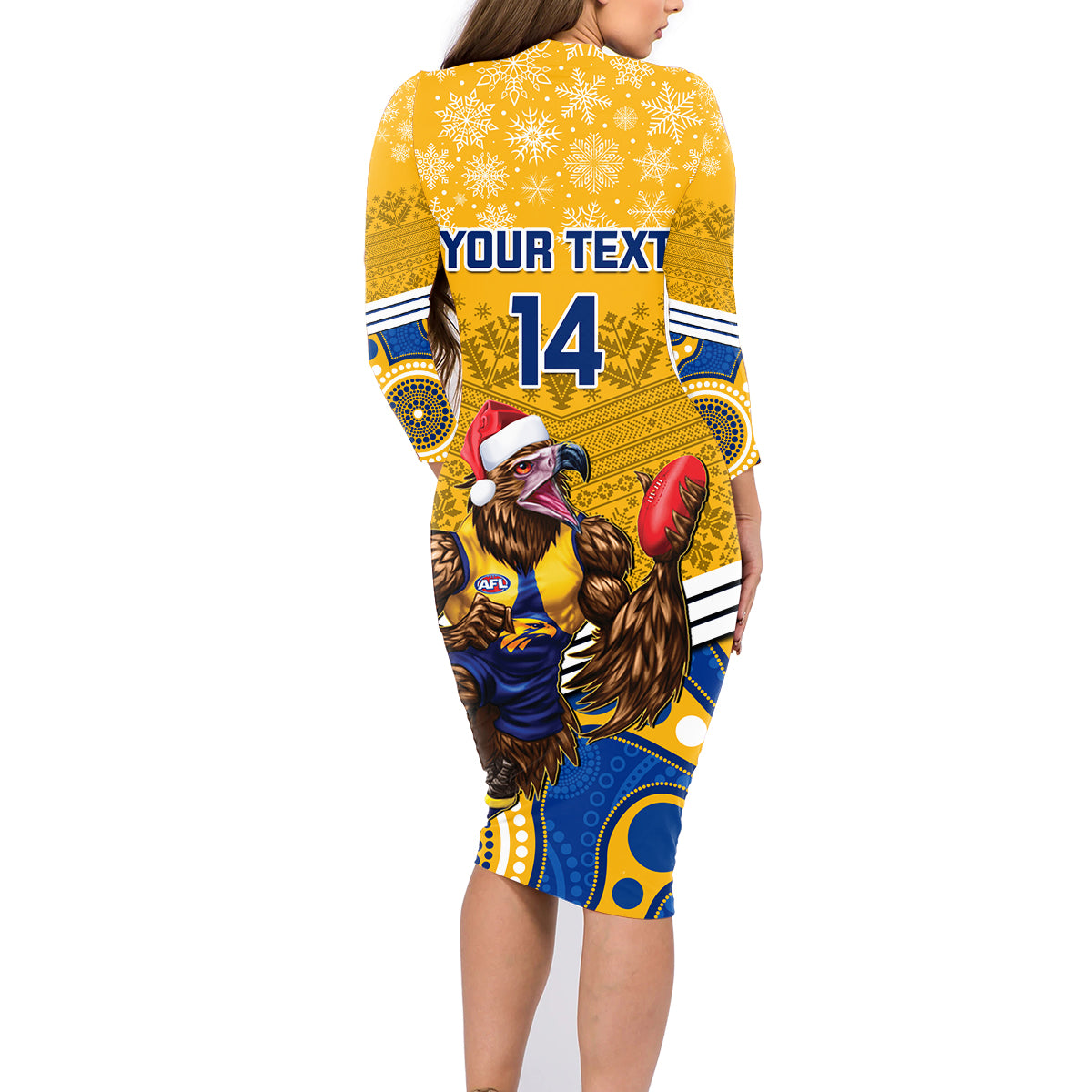 custom-eagles-football-christmas-family-matching-long-sleeve-bodycon-dress-and-hawaiian-shirt-merry-xmas-2023-mix-aboriginal-art