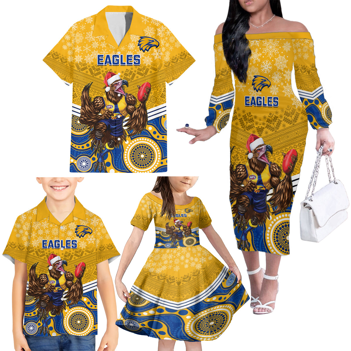 custom-eagles-football-christmas-family-matching-off-shoulder-long-sleeve-dress-and-hawaiian-shirt-merry-xmas-2023-mix-aboriginal-art