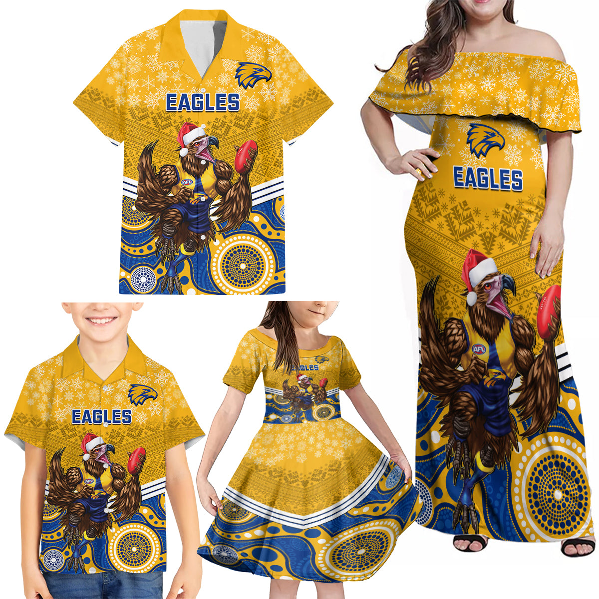 custom-eagles-football-christmas-family-matching-off-shoulder-maxi-dress-and-hawaiian-shirt-merry-xmas-2023-mix-aboriginal-art