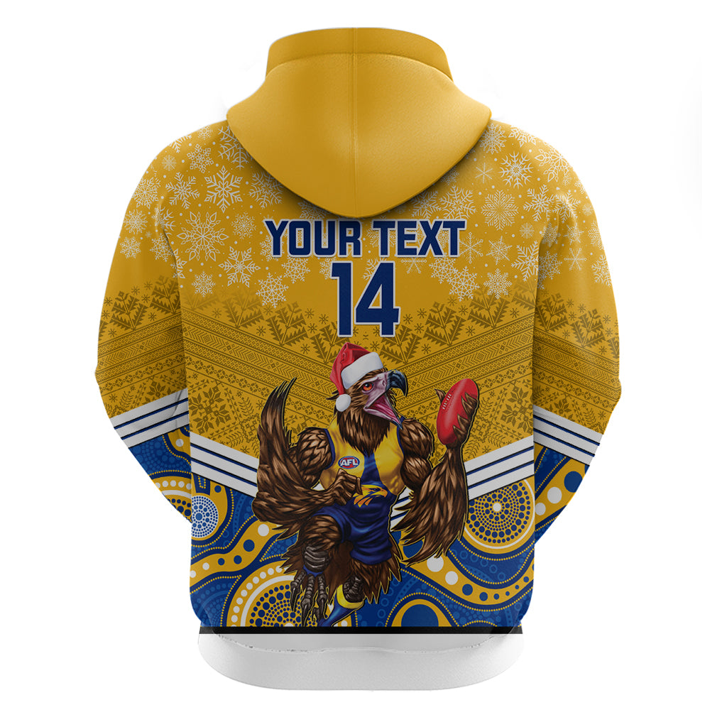 Custom Eagles Football Christmas Hoodie Merry Xmas 2023 Mix Aboriginal Art - Vibe Hoodie Shop