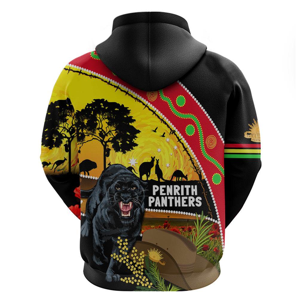 Panthers ANZAC Day Hoodie Pennies Mascot Rosemary Starring Night Style - Vibe Hoodie Shop