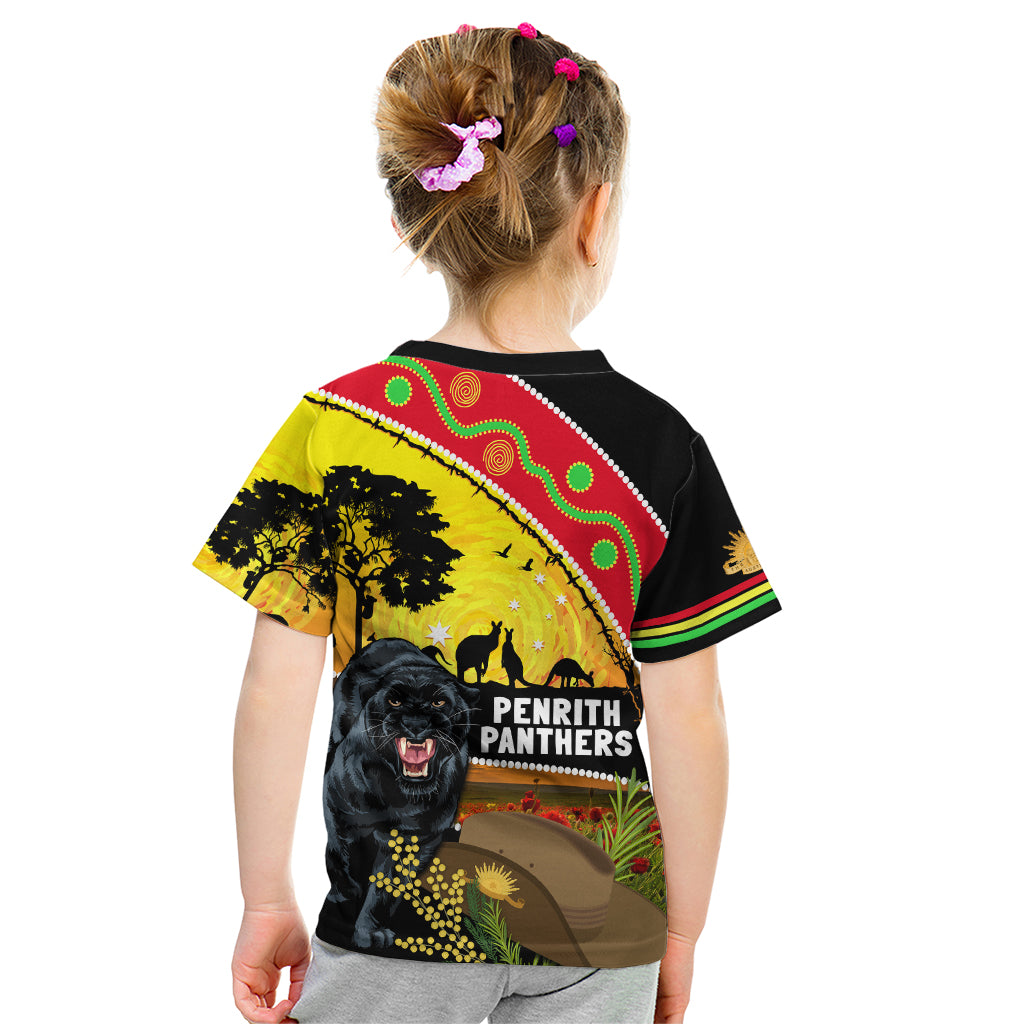 Panthers ANZAC Day Kid T Shirt Pennies Mascot Rosemary Starring Night Style - Vibe Hoodie Shop