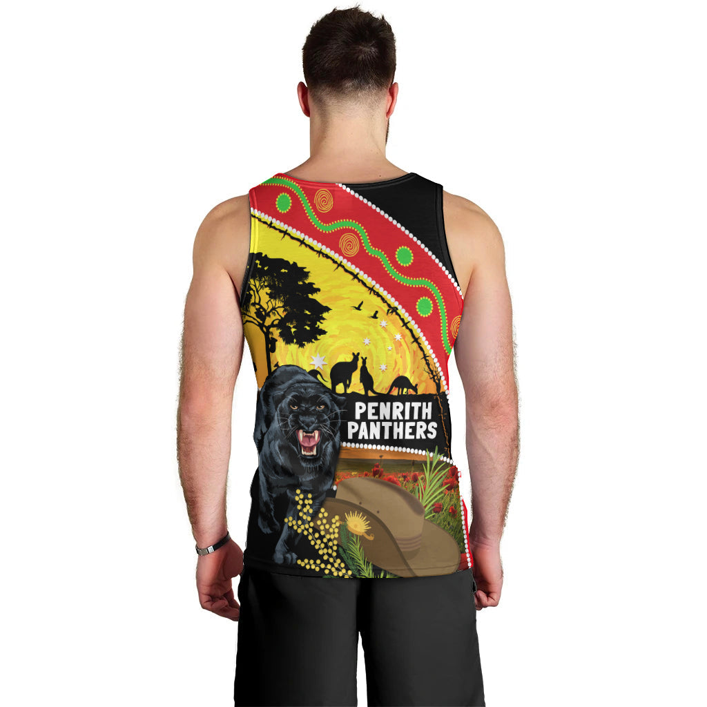 Panthers ANZAC Day Men Tank Top Pennies Mascot Rosemary Starring Night Style - Vibe Hoodie Shop