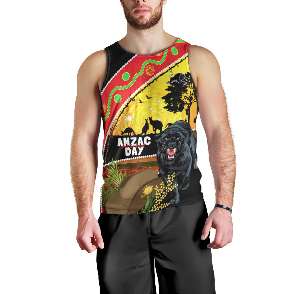 Panthers ANZAC Day Men Tank Top Pennies Mascot Rosemary Starring Night Style - Vibe Hoodie Shop