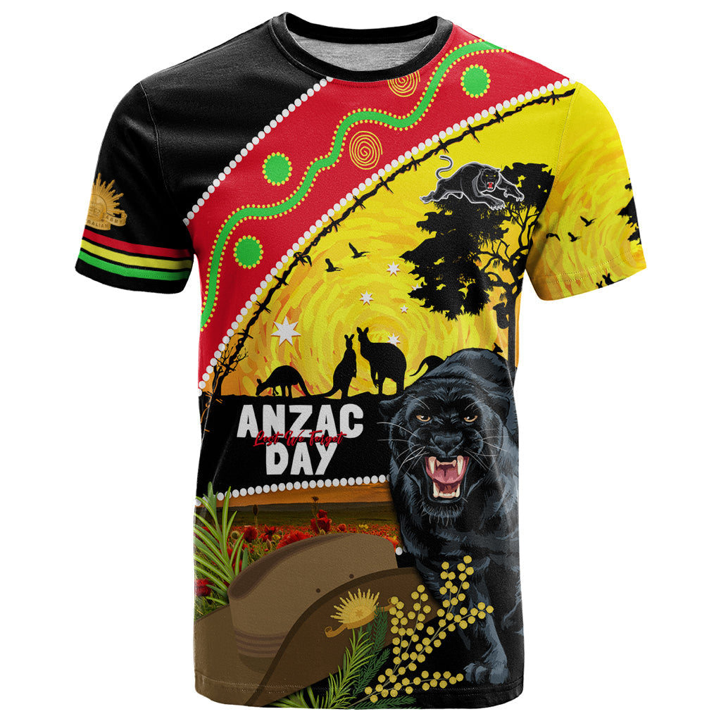 Panthers ANZAC Day T Shirt Pennies Mascot Rosemary Starring Night Style - Vibe Hoodie Shop