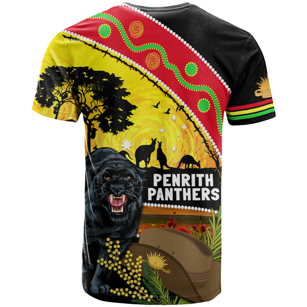 Panthers ANZAC Day T Shirt Pennies Mascot Rosemary Starring Night Style - Vibe Hoodie Shop