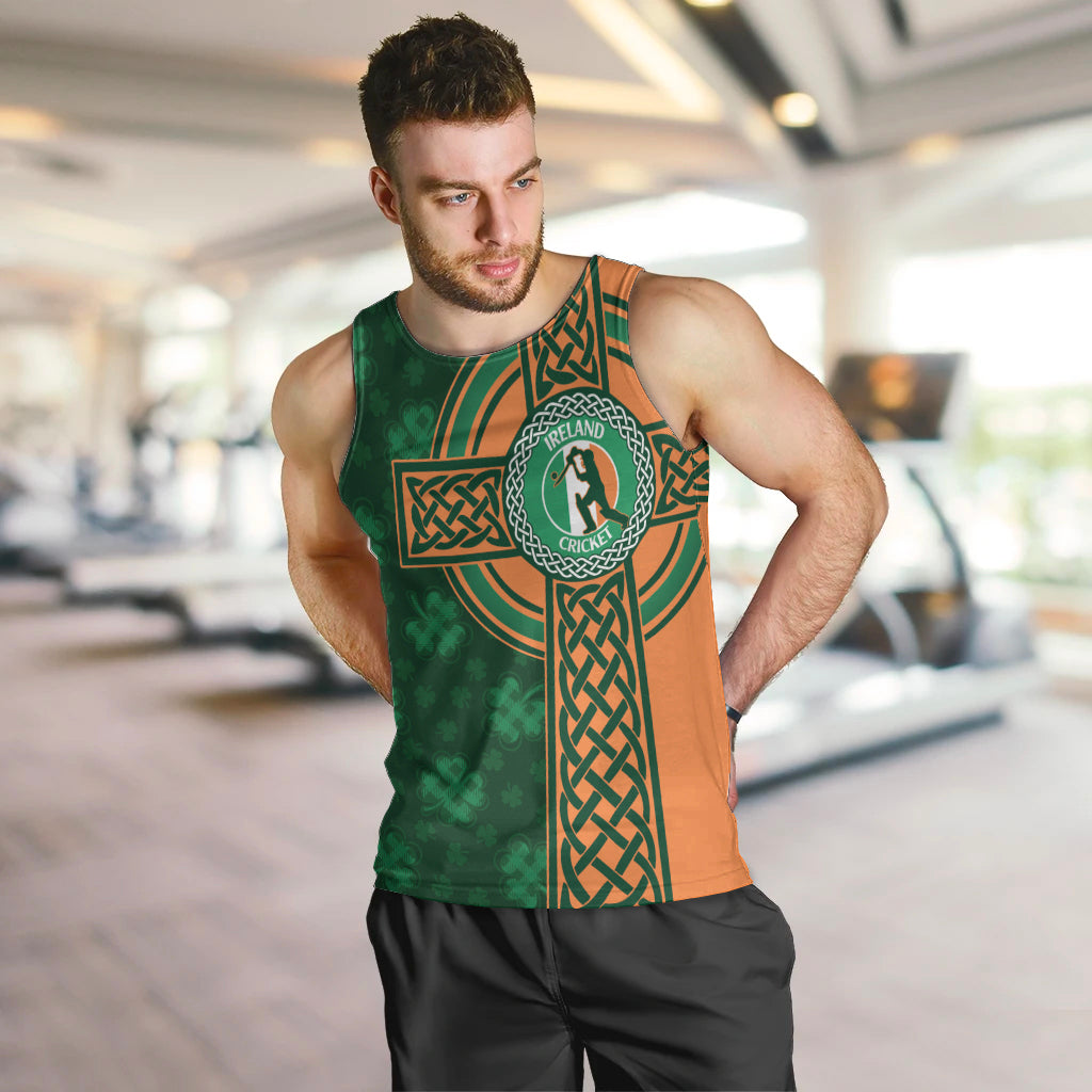 Custom Ireland Cricket Men Tank Top 2024 Celtic Shamrock Go Champions - Vibe Hoodie Shop