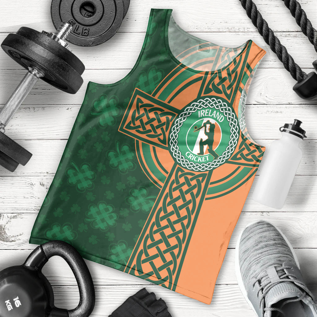 Custom Ireland Cricket Men Tank Top 2024 Celtic Shamrock Go Champions - Vibe Hoodie Shop