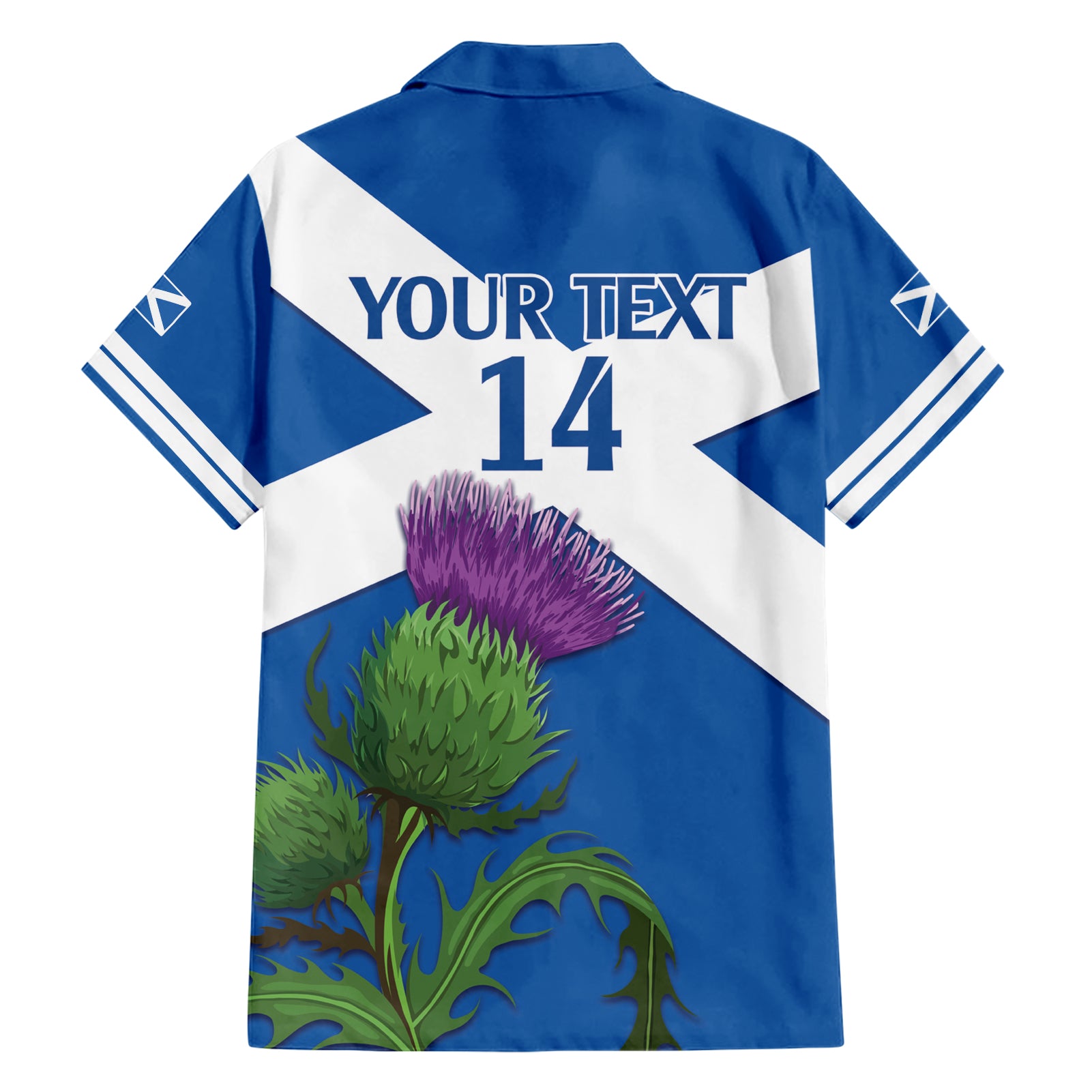 Custom Scotland Cricket Hawaiian Shirt 2024 Scottish Thistle Flag Style - Vibe Hoodie Shop