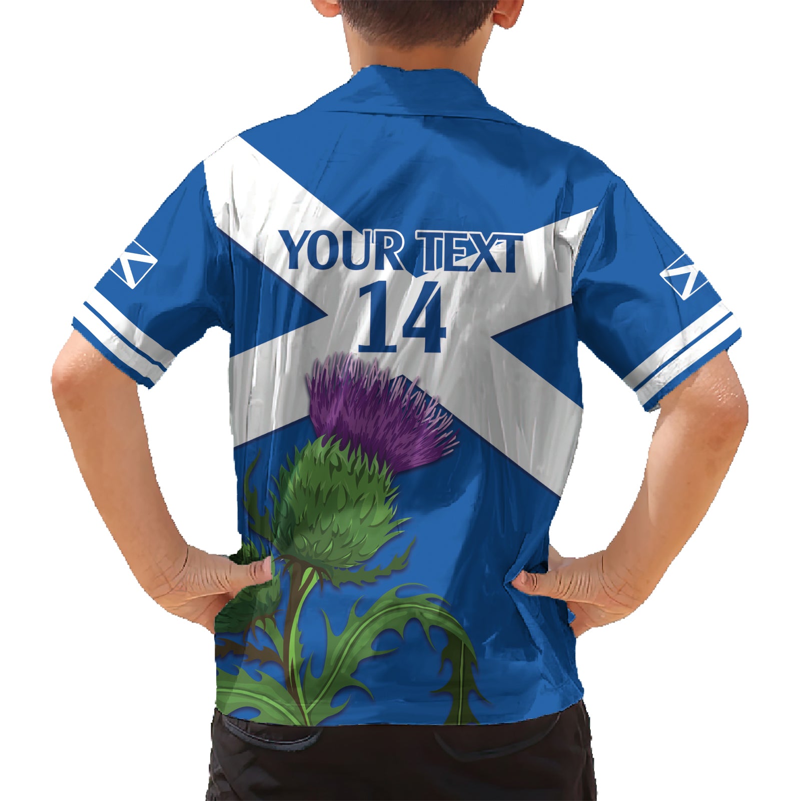 Custom Scotland Cricket Hawaiian Shirt 2024 Scottish Thistle Flag Style - Vibe Hoodie Shop