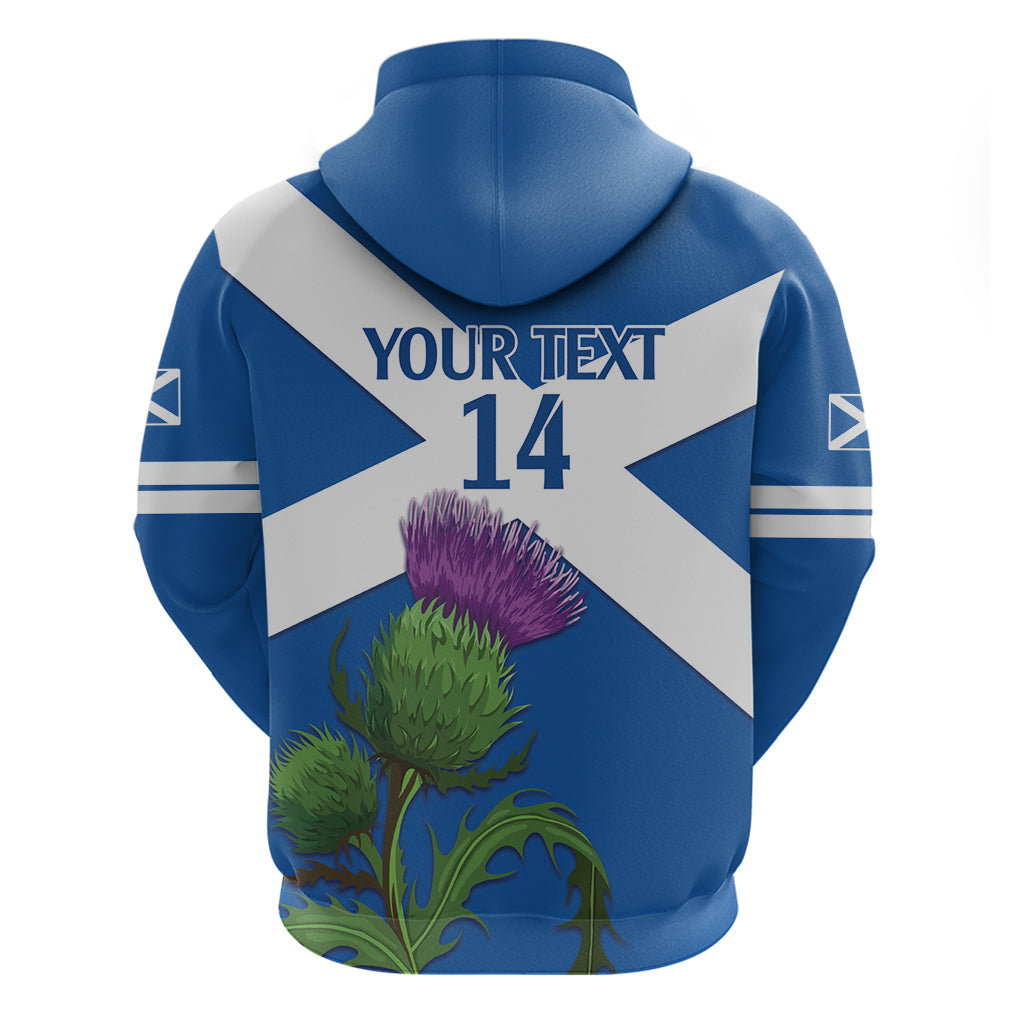 Custom Scotland Cricket Hoodie 2024 Scottish Thistle Flag Style - Vibe Hoodie Shop