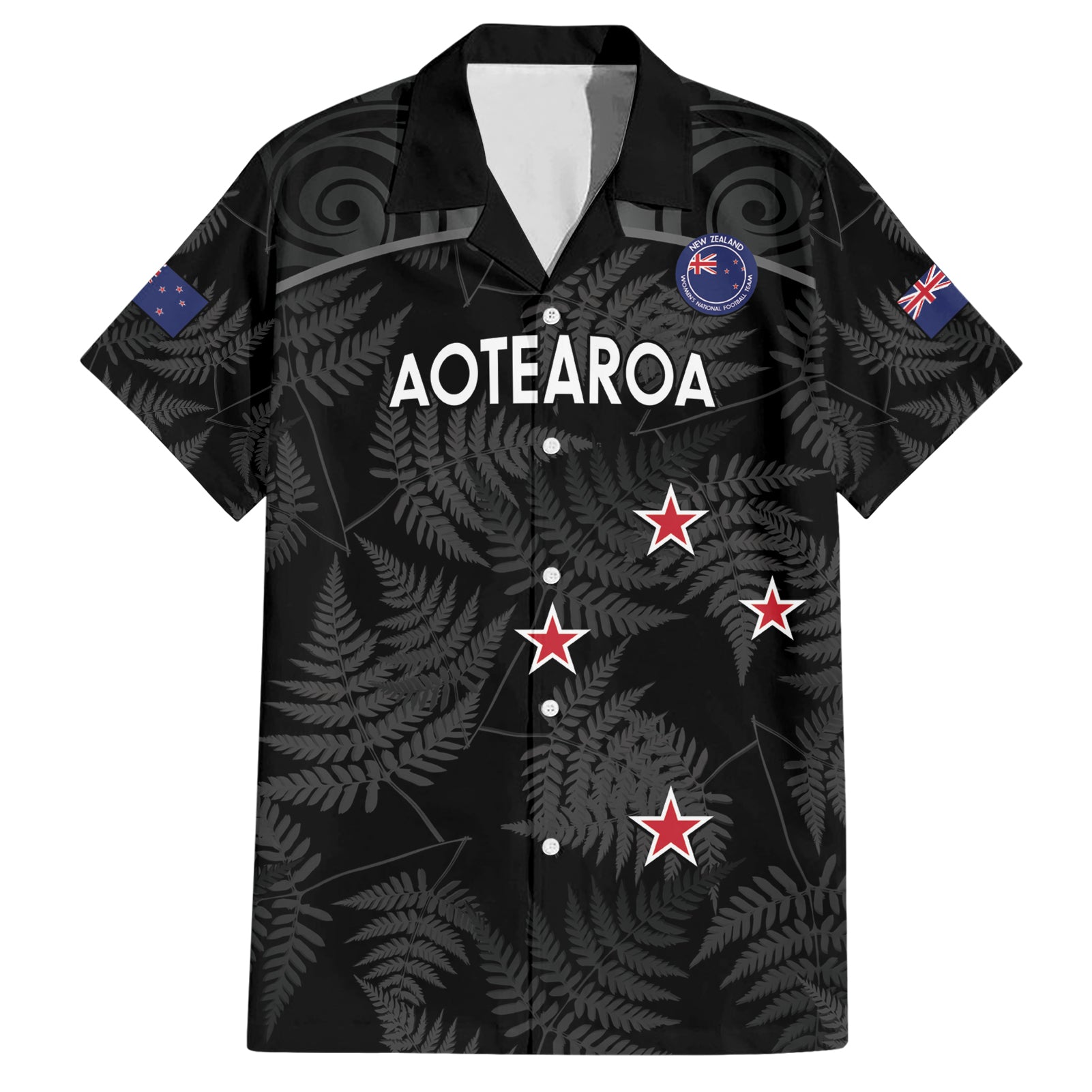 Custom New Zealand Silver Fern Football Hawaiian Shirt Summer 2024 Olympic Go Aotearoa - Vibe Hoodie Shop