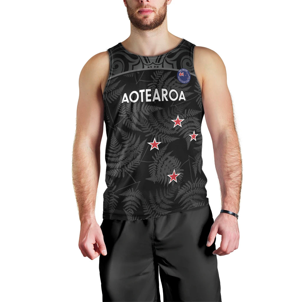Custom New Zealand Silver Fern Football Men Tank Top Summer 2024 Olympic Go Aotearoa - Vibe Hoodie Shop