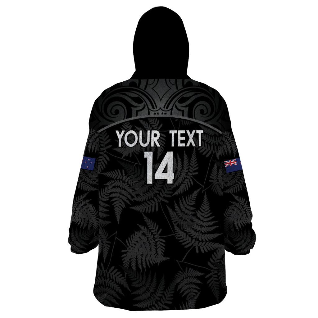 Custom New Zealand Silver Fern Football Wearable Blanket Hoodie Summer 2024 Olympic Go Aotearoa - Vibe Hoodie Shop