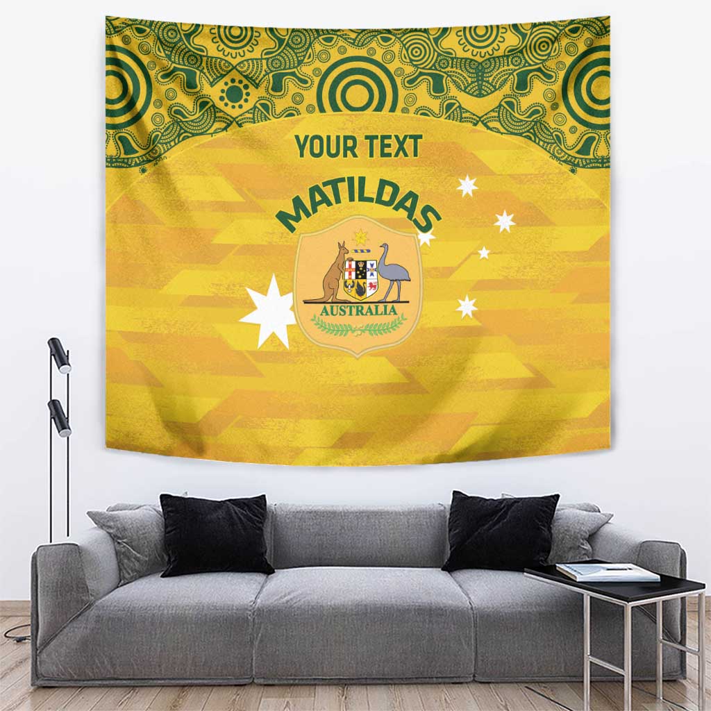 Custom Australia Matildas Tapestry National Color Indigenous Art - Vibe Hoodie Shop