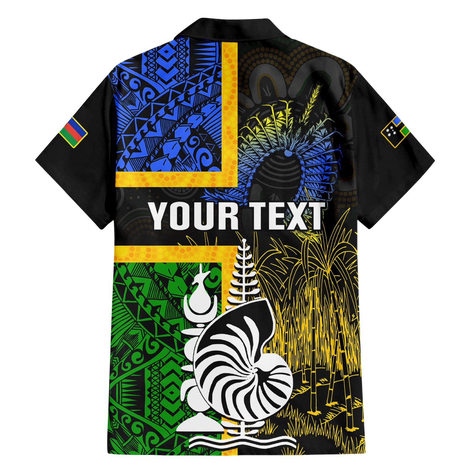 Personalised South Sea Islanders Hawaiian Shirt Kanakas With New Caledonia Coat Of Arms - Vibe Hoodie Shop