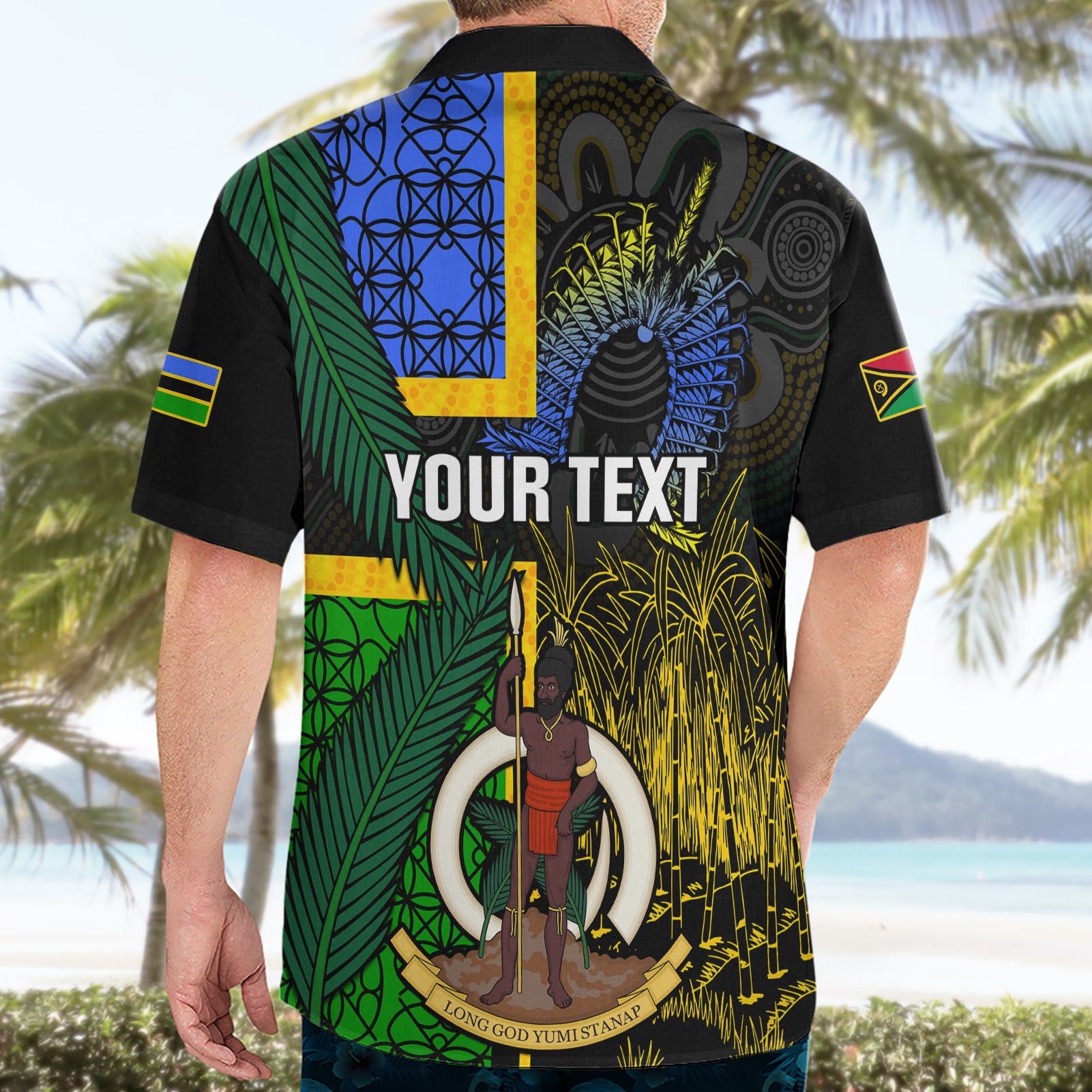Personalised South Sea Islanders Hawaiian Shirt Kanakas With Vanuatu Coat Of Arms - Vibe Hoodie Shop