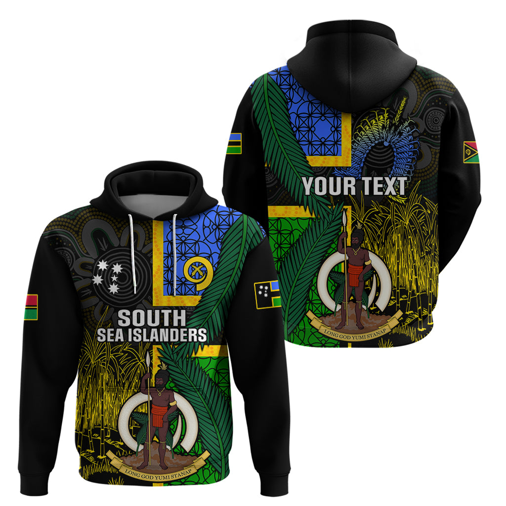 Personalised South Sea Islanders Hoodie Kanakas With Vanuatu Coat Of Arms - Vibe Hoodie Shop
