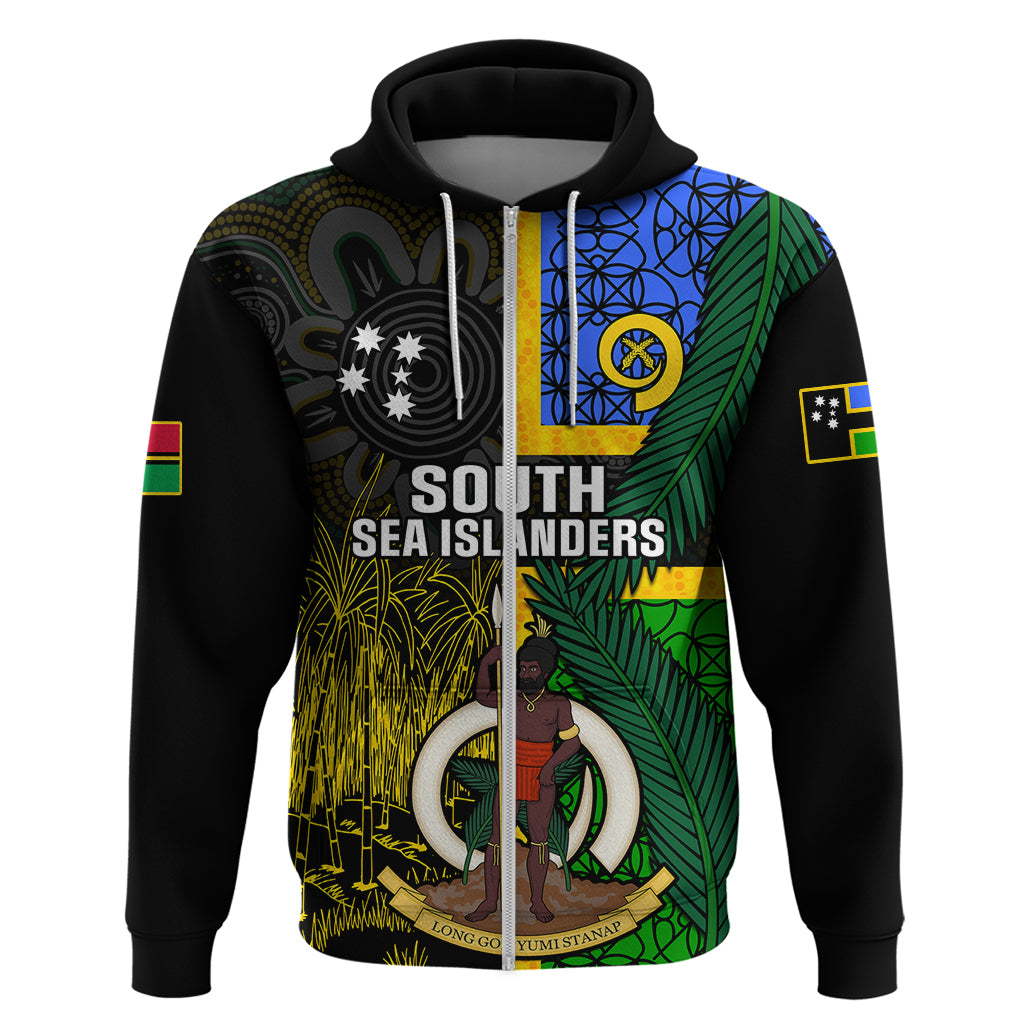 Personalised South Sea Islanders Hoodie Kanakas With Vanuatu Coat Of Arms - Vibe Hoodie Shop