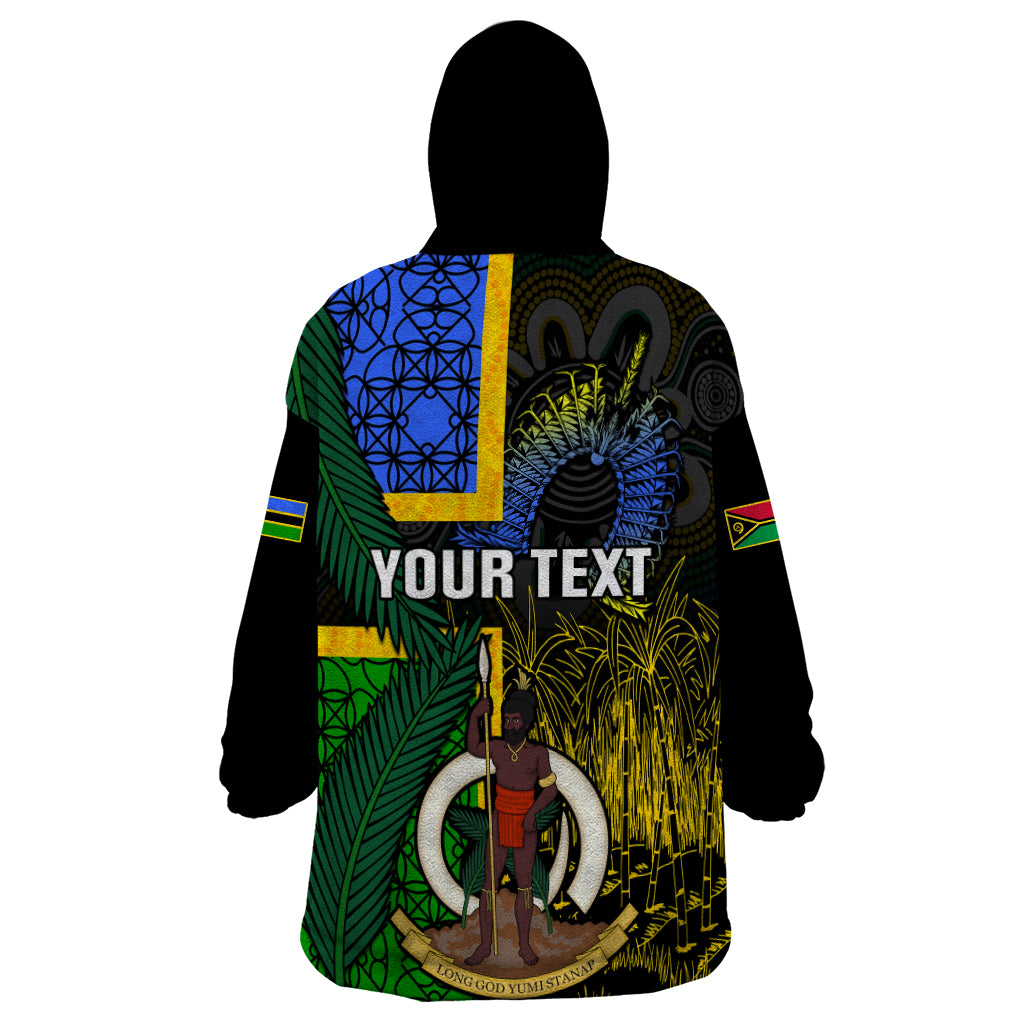 Personalised South Sea Islanders Wearable Blanket Hoodie Kanakas With Vanuatu Coat Of Arms - Vibe Hoodie Shop