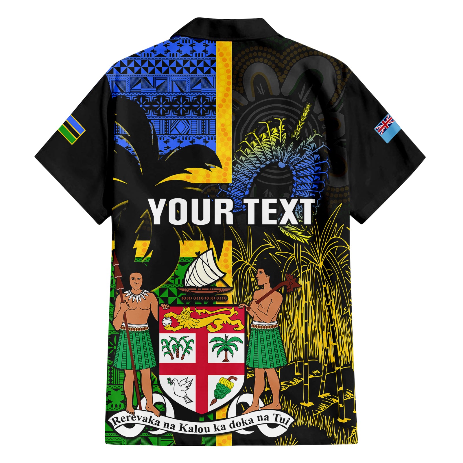 Personalised South Sea Islanders Hawaiian Shirt Kanakas With Fiji Coat Of Arms - Vibe Hoodie Shop