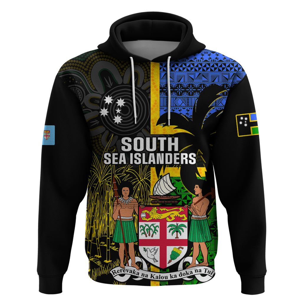Personalised South Sea Islanders Hoodie Kanakas With Fiji Coat Of Arms - Vibe Hoodie Shop