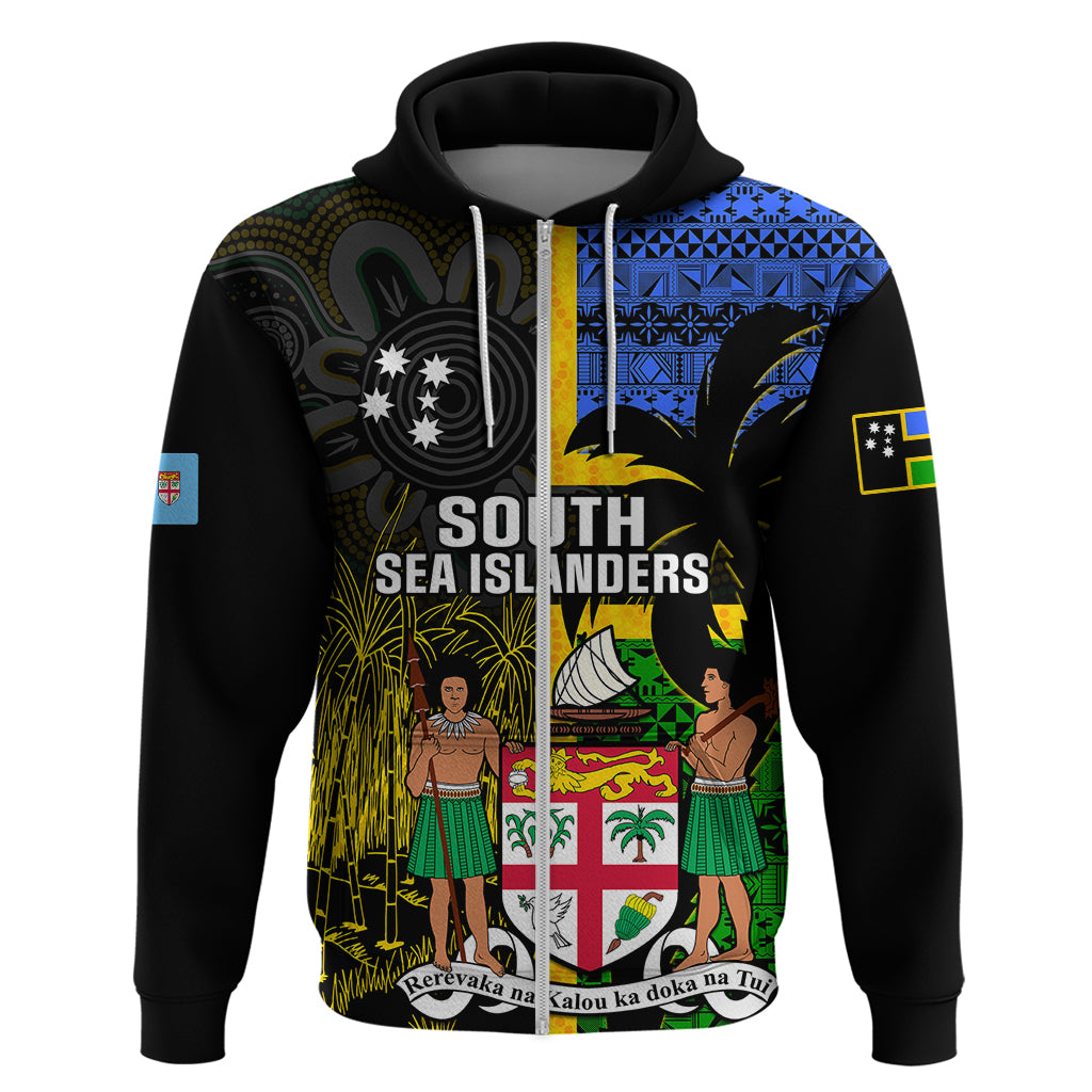Personalised South Sea Islanders Hoodie Kanakas With Fiji Coat Of Arms - Vibe Hoodie Shop