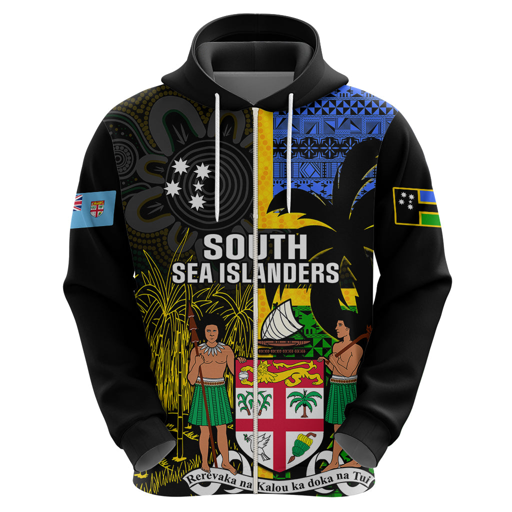Personalised South Sea Islanders Hoodie Kanakas With Fiji Coat Of Arms - Vibe Hoodie Shop