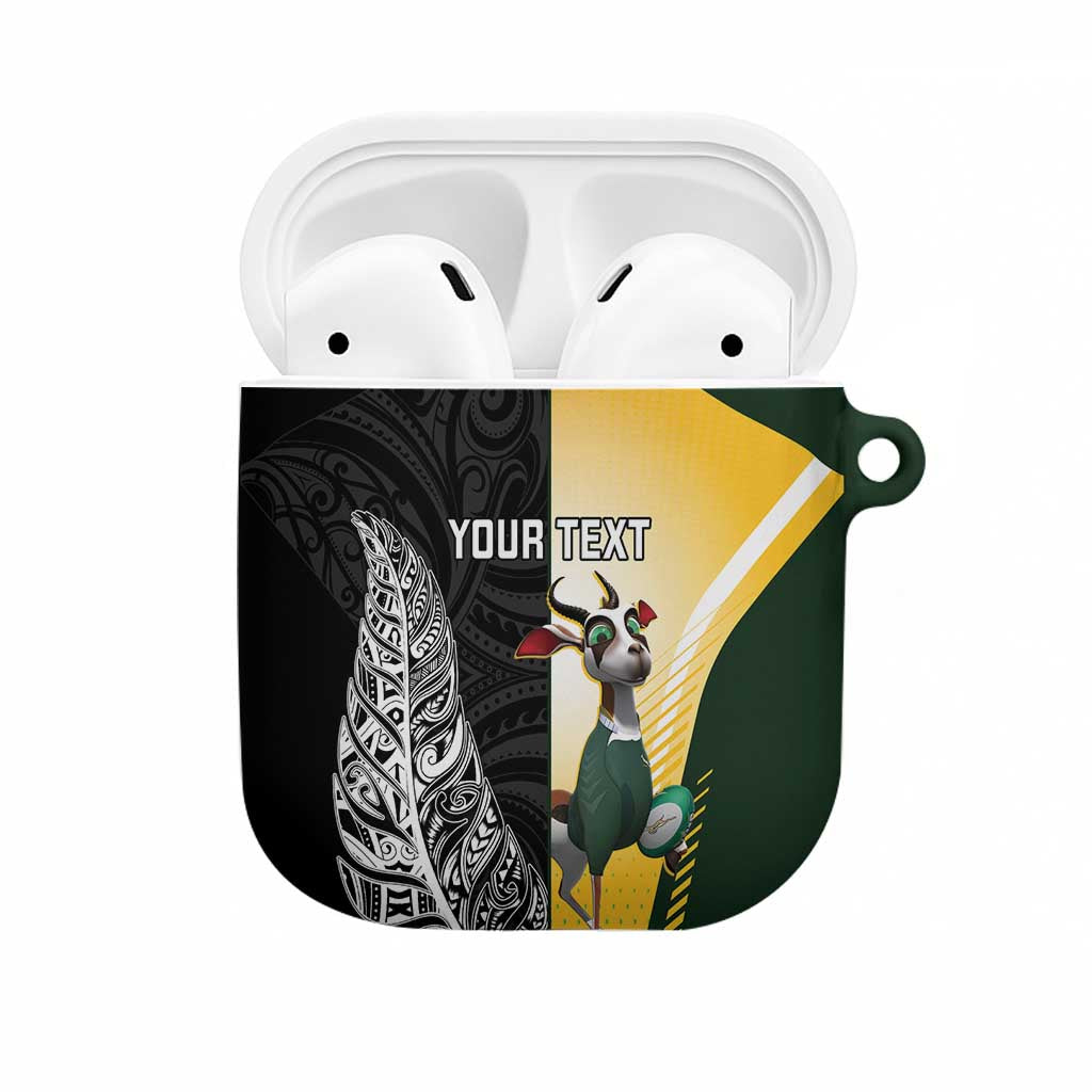 New Zealand and South Africa Rugby Custom AirPods Case Maori Silver Fern Springbok Together - Vibe Hoodie