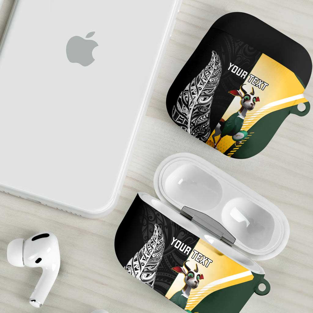 New Zealand and South Africa Rugby Custom AirPods Case Maori Silver Fern Springbok Together - Vibe Hoodie