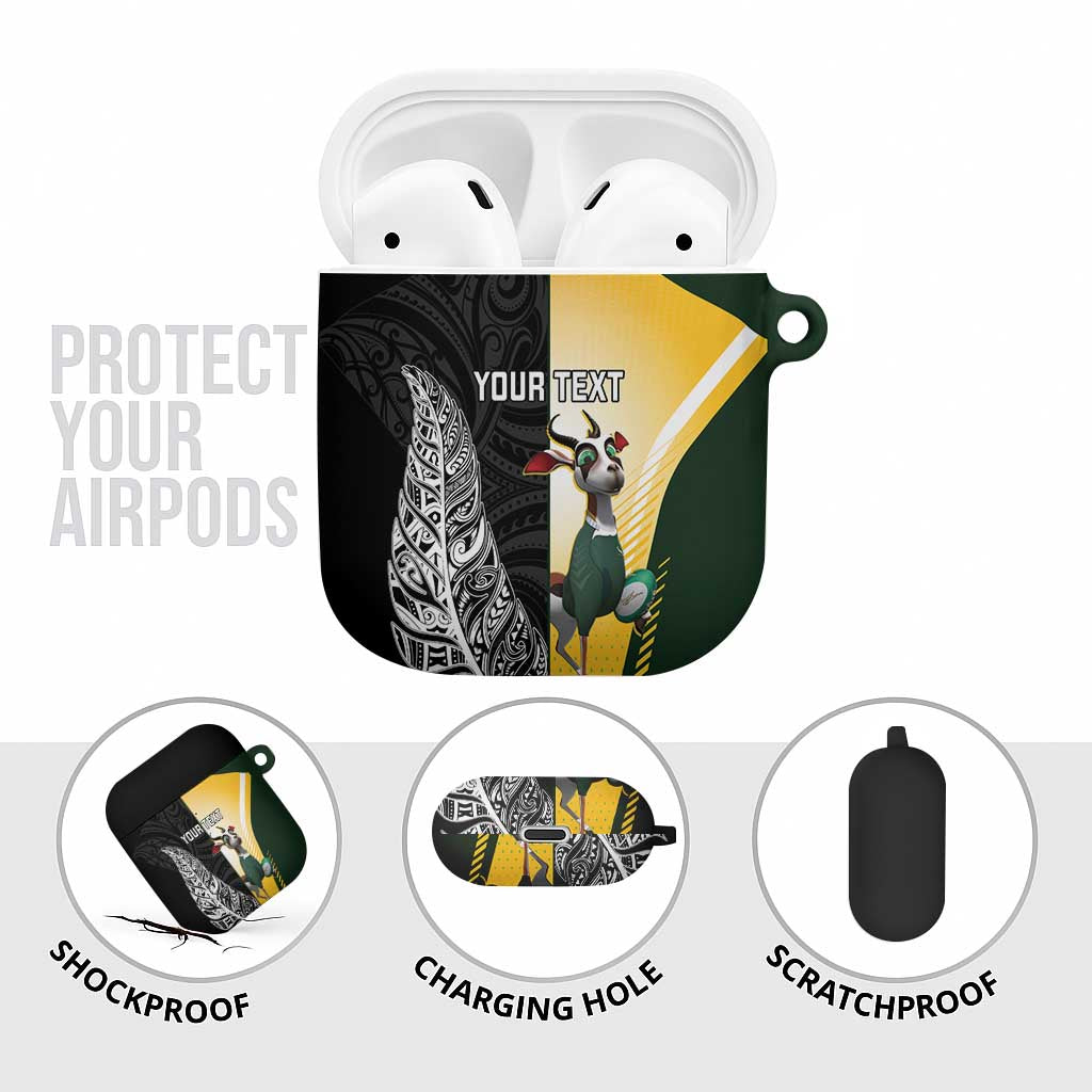 New Zealand and South Africa Rugby Custom AirPods Case Maori Silver Fern Springbok Together - Vibe Hoodie